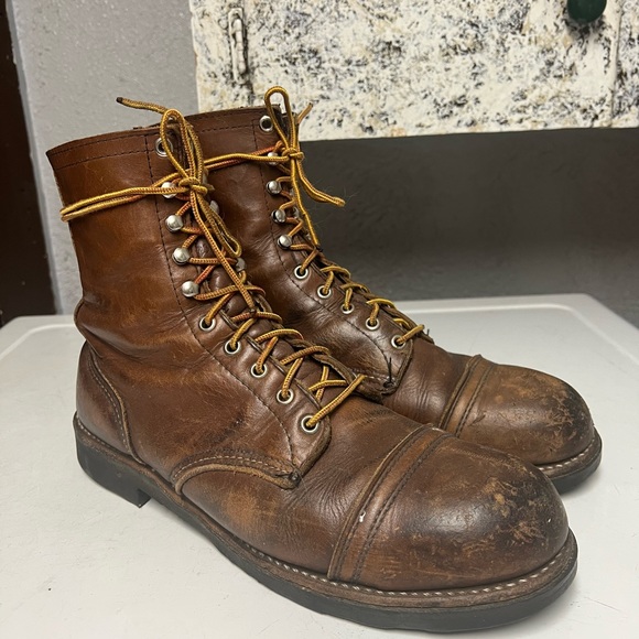 Vtg iron ranger Redwing boots Steel toe size 11 B - Picture 2 of 10